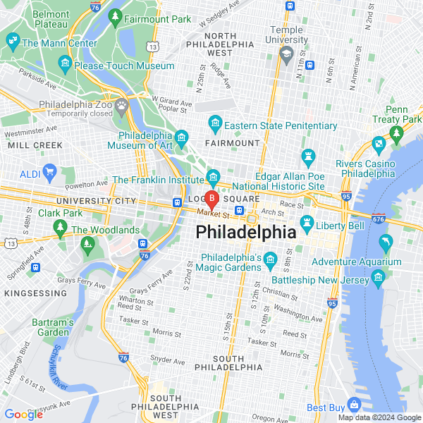 Mobile Mechanic Pro location map: 2001 Market St, Philadelphia, PA